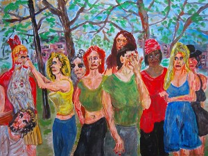 "The Women:  Veronical Wipes Jesus' Face and Jesus Meets the Women of Jerusalem, St. Mary's Church, Barton-on-Humber, April 4, 2007